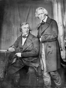 Wilhelm and Jacob Grimm, 1847; daguerreotype by Hermann Blow